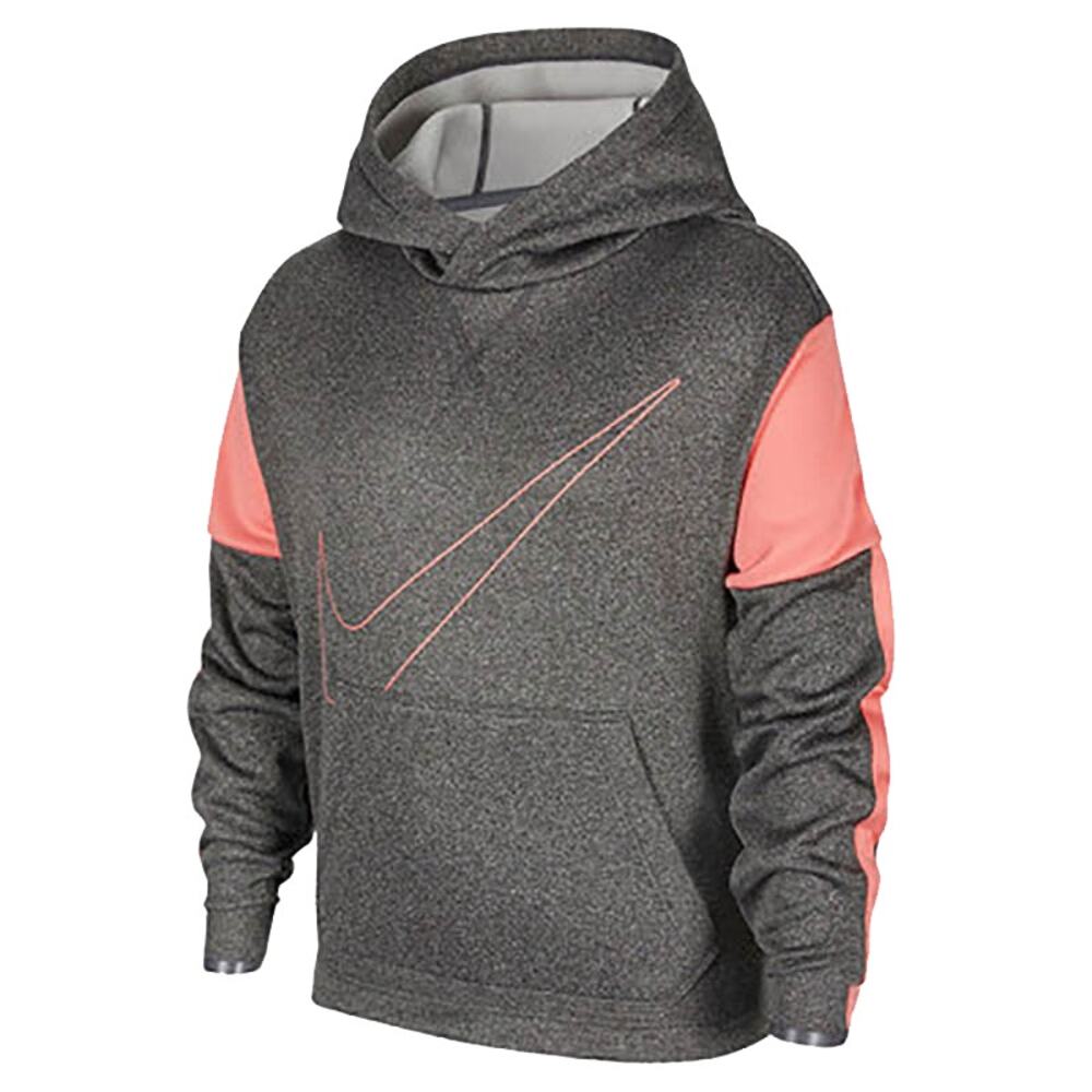 Nike Girls Gray Pink Dri-Fit Pullover Hoodie Youth Size Large